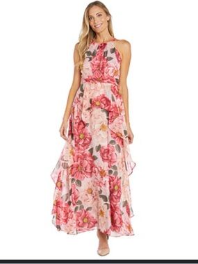 poshmark maxi dress Max Studio | Dresses | Max Studio Navy Tiered Small Sleeveless Hidden Pockets Boho Coastal Floral Mesh Sweetheart Maxi Dress